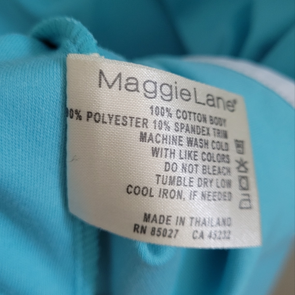Maggie Lane 1/2 Zip Long Sleeve Golf Pullover, Women's XXL, Teal with White Trim - Picture 8 of 11